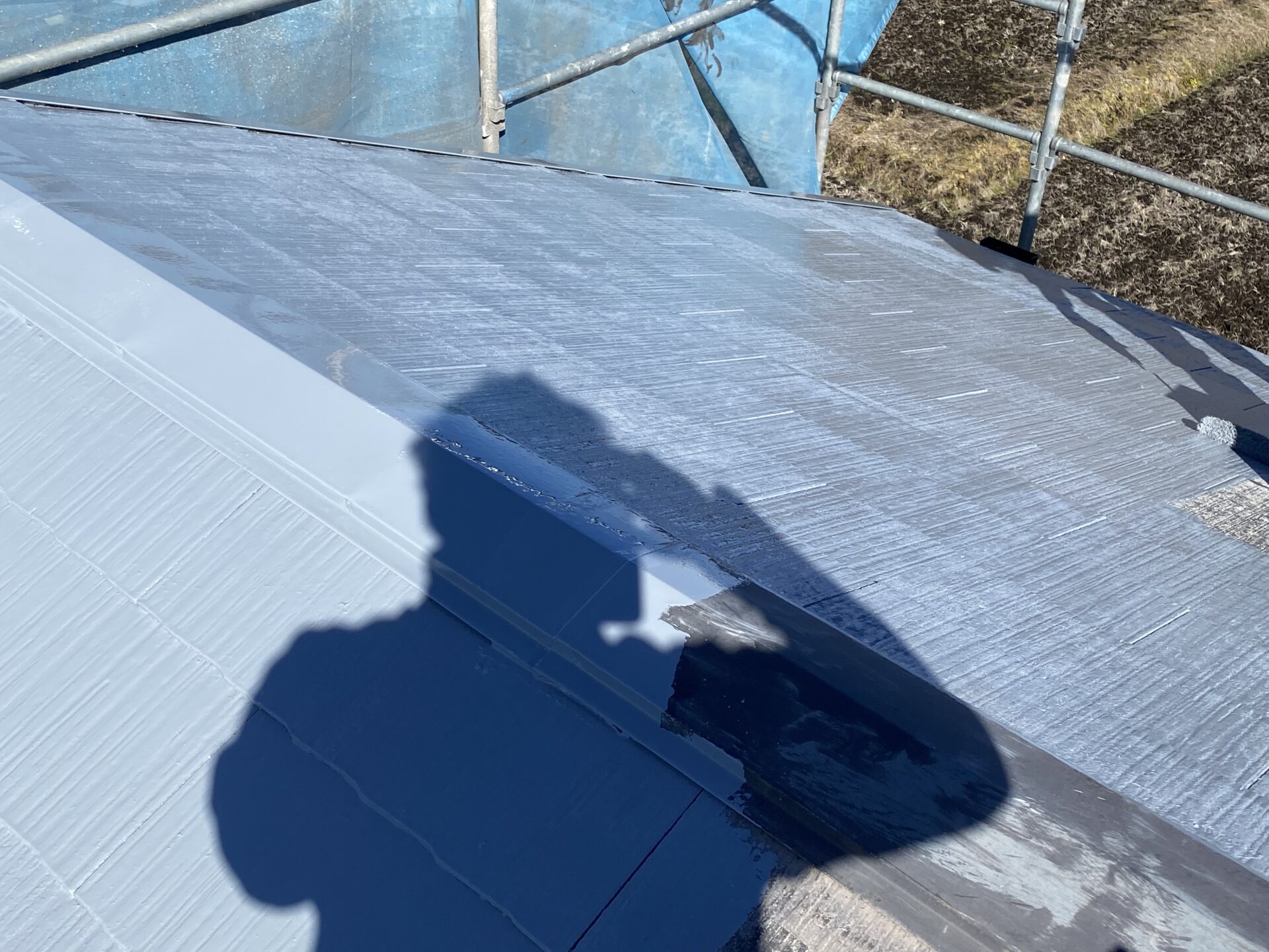 栃木県宇都宮市　屋根塗装工事　遮熱塗装　スーパーシャネツサーモ