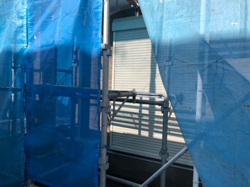 栃木県宇都宮市　外壁塗装工事　塗装工事は飛散防止することが大事！
